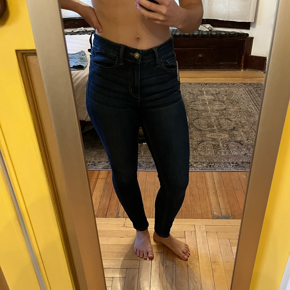 Studio Blue Dark Wash High Waisted Skinny Jeans